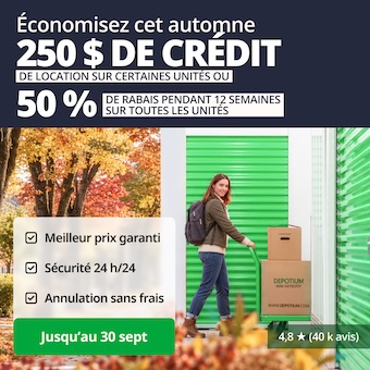 Depotium Mini Entrepôt - St-Hubert Promotion